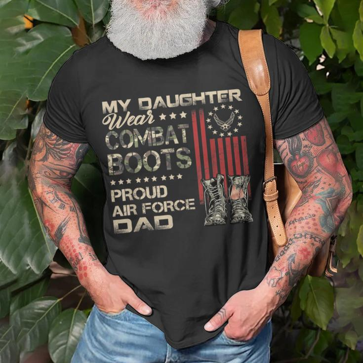 My Daughter Wear Combat Boots Proud Dad Of Air Force Veteran T-shirt Gifts for Old Men