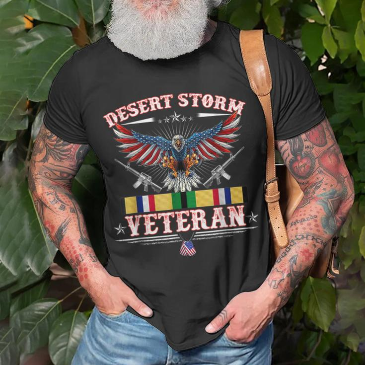 Desert Storm Veteran Pride Persian Gulf War Service Ribbon T-Shirt Gifts for Old Men