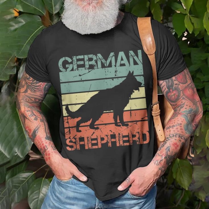 Deutscher Schäferhund Vintage Look Hunde Mama Hunde Papa T-Shirt Geschenke für alte Männer
