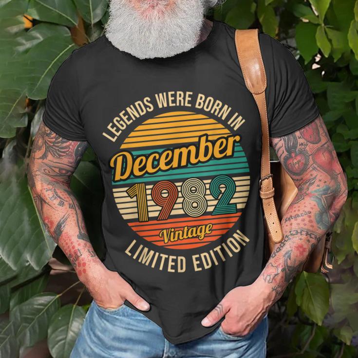 Dezember 1982 Legenden 40. Geburtstag T-Shirt, Retro Design Geschenke für alte Männer