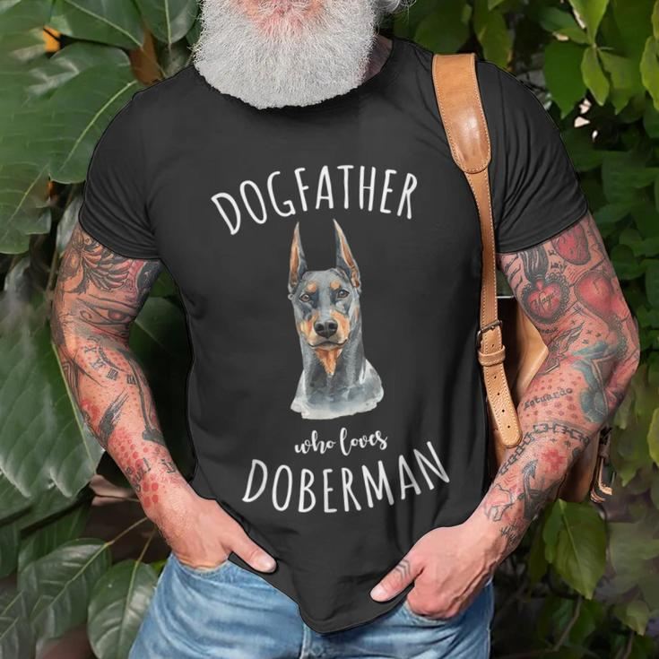 Doberman Pinscher Dad Dogfather Lover Gift Best Dog Owner Unisex T-Shirt Gifts for Old Men