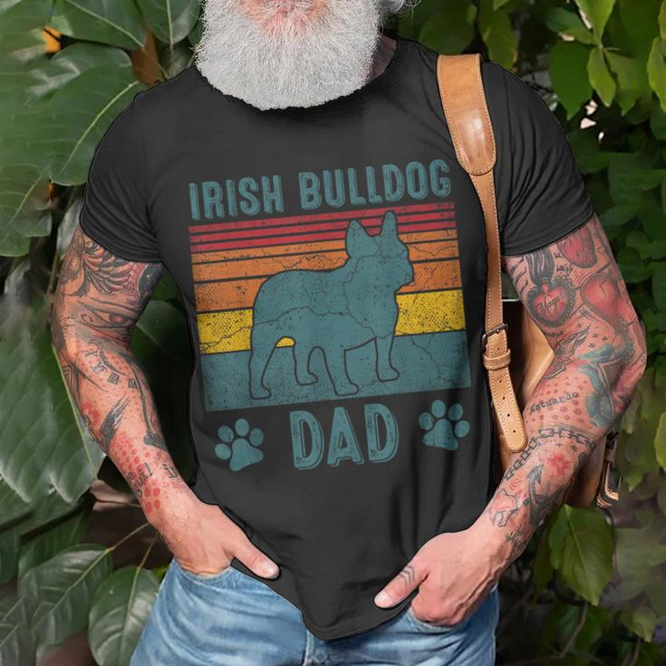 Dog Irish Bulldog Dad Vintage Irish Bulldog Dad T-Shirt Gifts for Old Men
