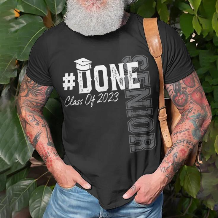 Done Class Of 2023 Graduation Seniors 2023 Unisex T-Shirt Gifts for Old Men