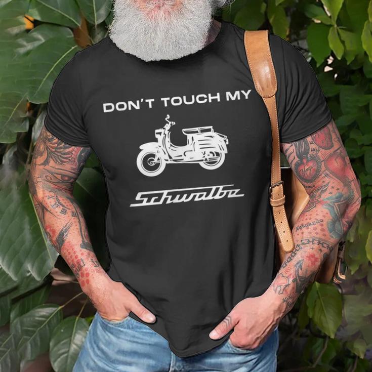 Dont Touch My Schwalbe Suhl Simme Zweitaktmotor 2 Takt Liebe T-Shirt Geschenke für alte Männer