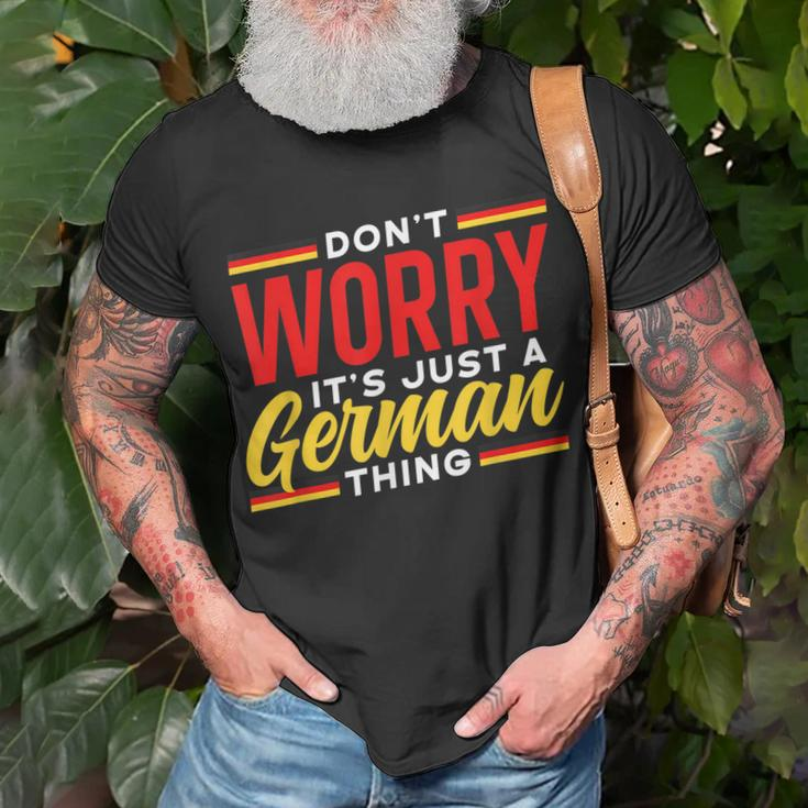 Dont Worry Its Just A German Thing Teacher Germany Voice T-Shirt Gifts for Old Men
