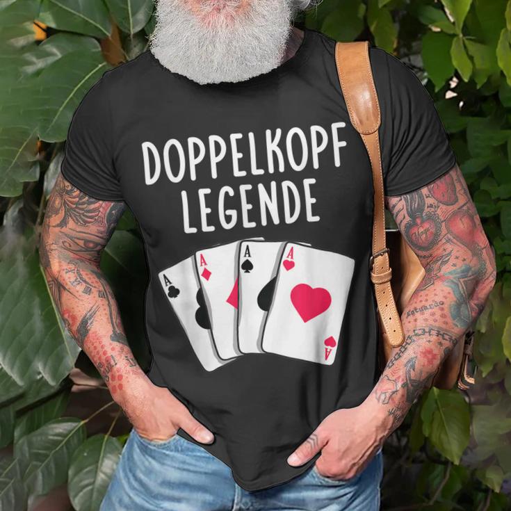 Doppelkopf Legende Spielkarten T-Shirt Geschenke für alte Männer