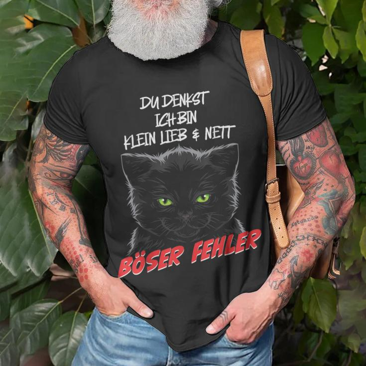 Du Denkst Ich Bin Klein Lieb Nett Böser Fehler Katzen T-Shirt Geschenke für alte Männer
