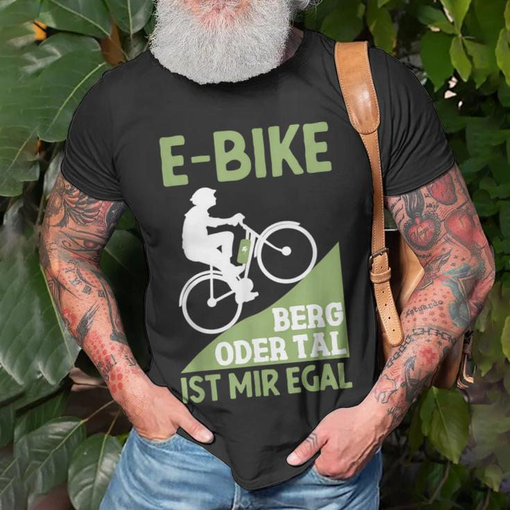 E-Bike Berg Oder Tal Ist Mir Egal Fahrradfahrer Radfahrer T-Shirt Geschenke für alte Männer