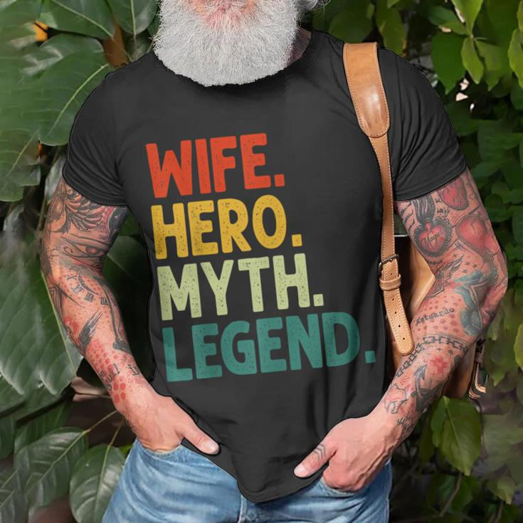 Ehefrau Held Mythos Legende Retro Vintage-Frau T-Shirt Geschenke für alte Männer