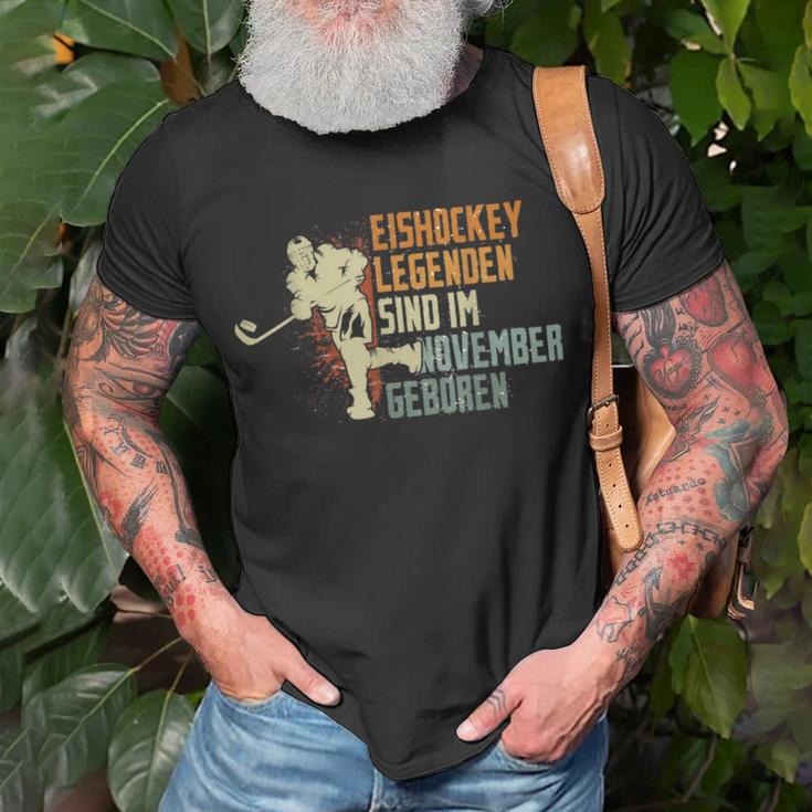 Eishockey Legenden Sind Im November Geboren Geburtstag Motiv T-Shirt Geschenke für alte Männer