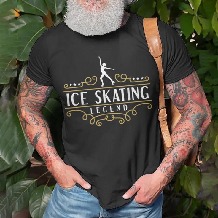 Eiskunstlauf-Legende Schwarzes T-Shirt, Stilvoll für Eislaufbegeisterte Geschenke für alte Männer