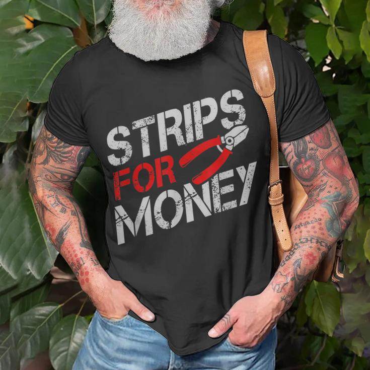 Mens Electritian Strips For Money Electritian Novelty Men T-Shirt Gifts for Old Men
