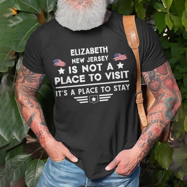 Elizabeth New Jersey Ort Zum Besuchen Bleiben Usa City T-Shirt Geschenke für alte Männer