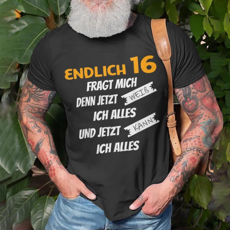 Endlich 16 Lustiges Geburtstags T-Shirt Geschenke für alte Männer