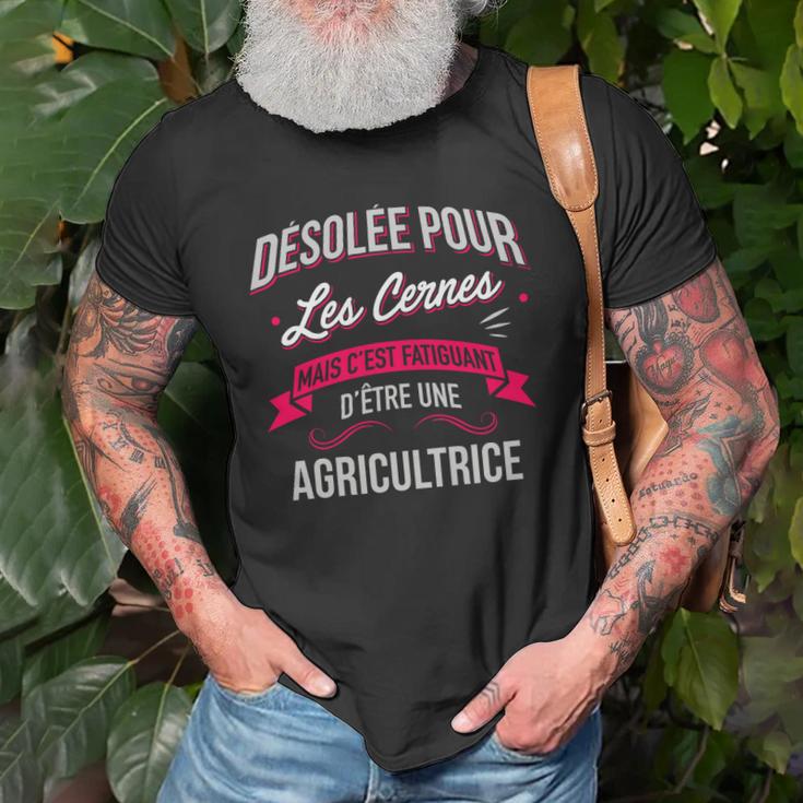 Entschuldigung für die Augenringe - Agricultrice T-Shirt, Müdes Bauerin Design Geschenke für alte Männer