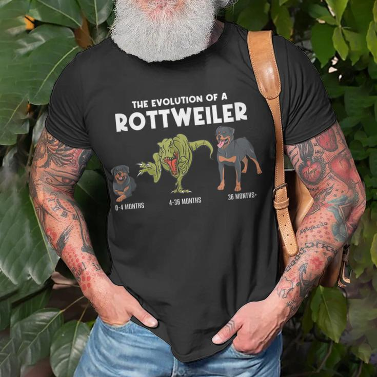 Entwicklung Rottweiler Evolution Rottweiler Welpen T-Shirt Geschenke für alte Männer