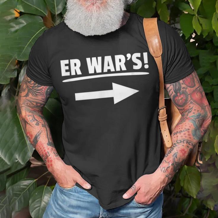 Er Wars Sprüche Partner Petzen Unschuldig T-Shirt Geschenke für alte Männer