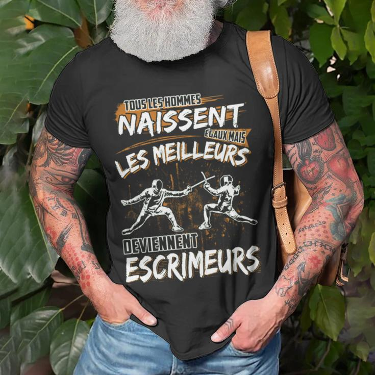 Escrime Escrimeurs T-Shirt T-Shirts T-Shirt Geschenke für alte Männer