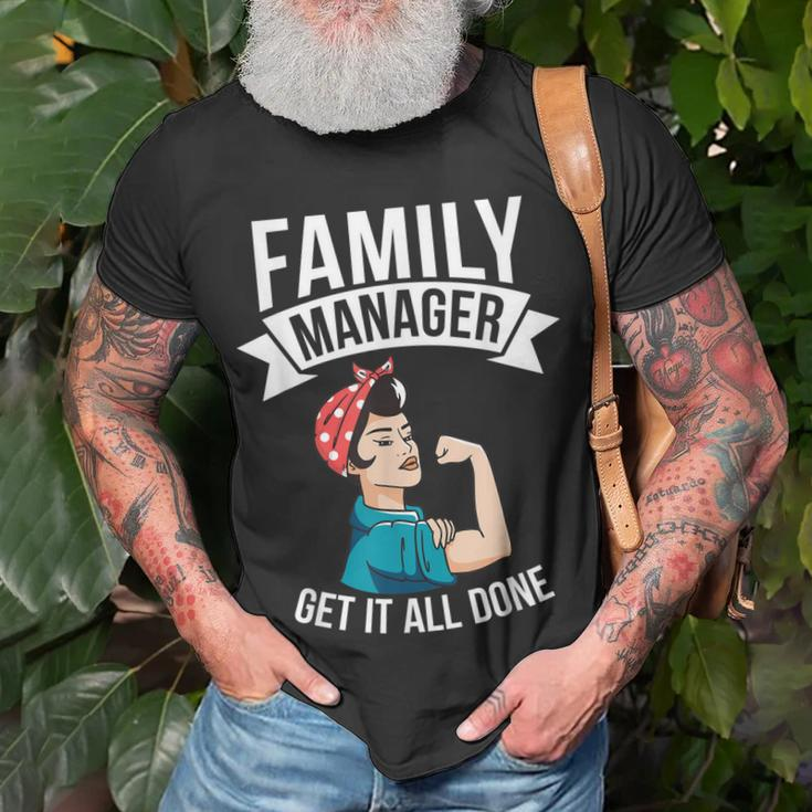 Familienmanager Bekommen Alles Hin Beste Mama Aller Zeiten T-Shirt Geschenke für alte Männer