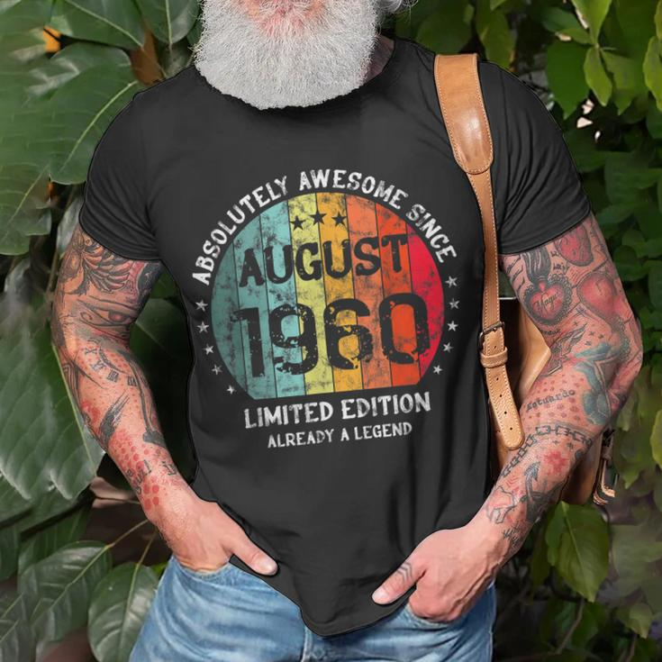 Fantastisch Seit August 1960 Männer Frauen Geburtstag T-Shirt Geschenke für alte Männer