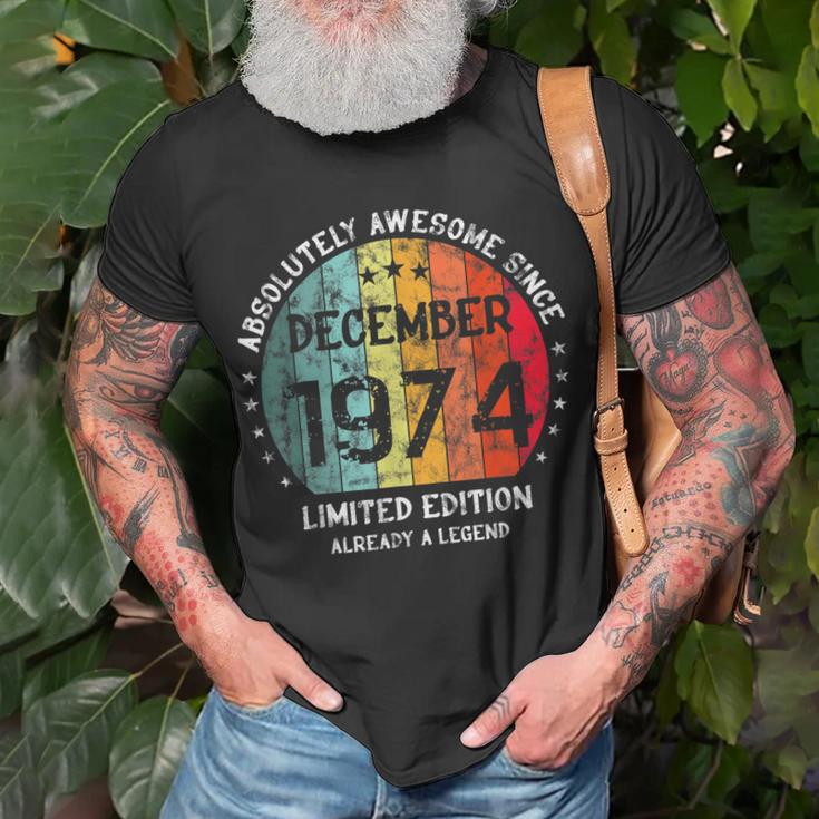 Fantastisch Seit Dezember 1974 Männer Frauen Geburtstag T-Shirt Geschenke für alte Männer