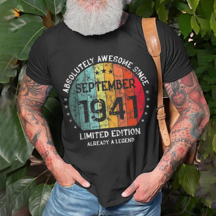 Fantastisch Seit September 1941 Männer Frauen Geburtstag T-Shirt Geschenke für alte Männer