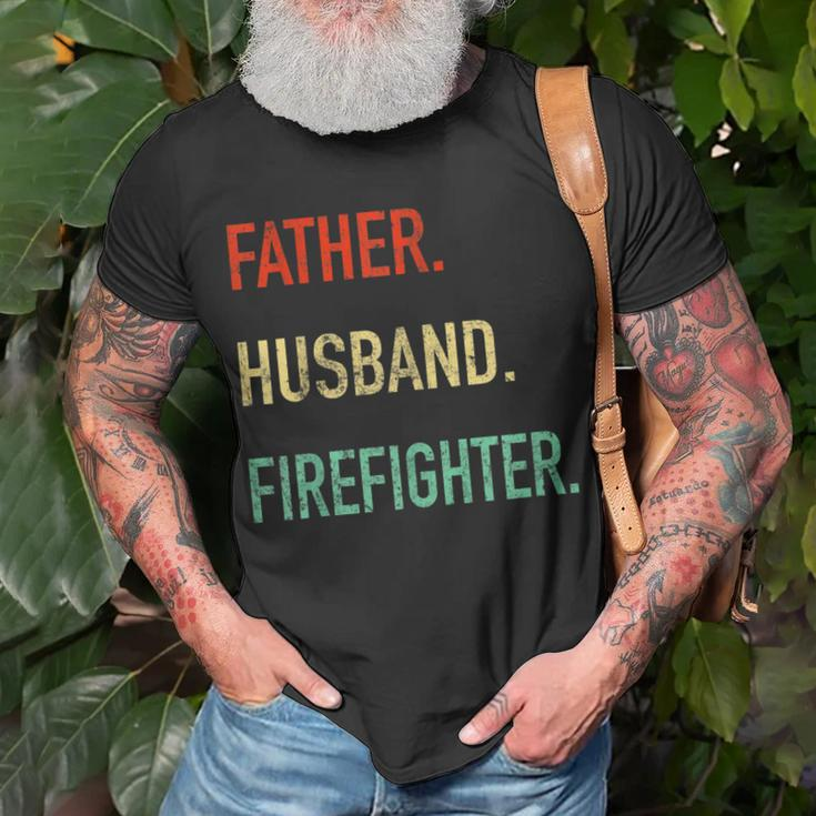 Father Husband Firefighter Fireman Dad Spouse Gift Gift For Mens Unisex T-Shirt Gifts for Old Men
