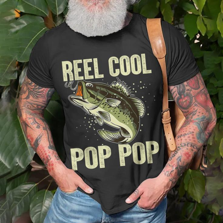 Fathers Day Reel Cool Pop Pop Fishing Fathers Dad T-shirt Gifts for Old Men
