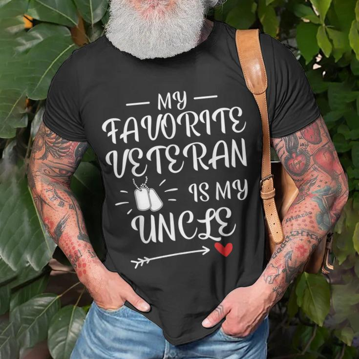 My Favorite Veteran Is My Uncle Proud Army Family Matching T-Shirt Gifts for Old Men