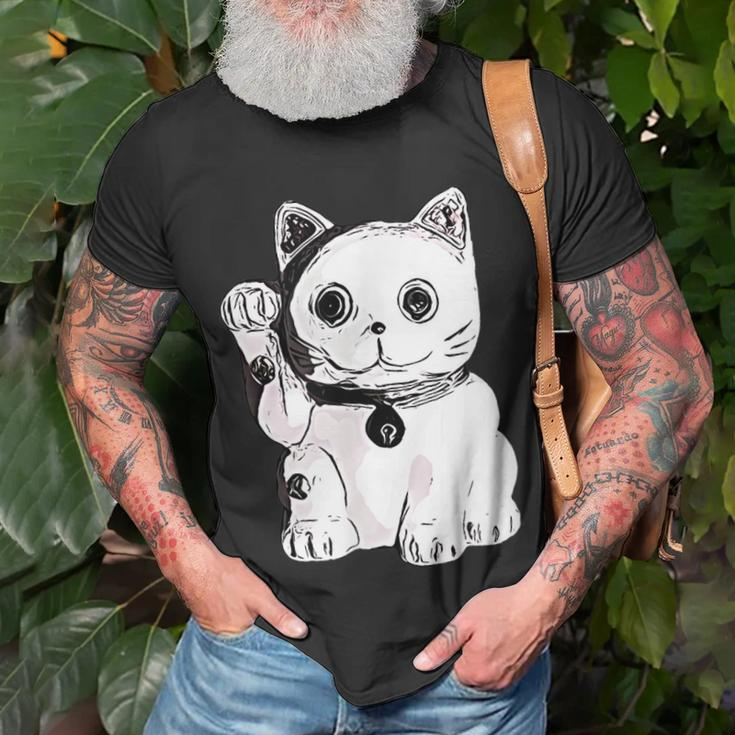 Feng Shui Maneki-Neko Pop-Art T-Shirt Geschenke für alte Männer