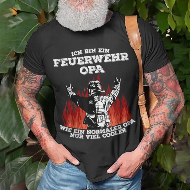 Feuerwehr Opa Cooler Opa Feuerwehrmann T-Shirt Geschenke für alte Männer