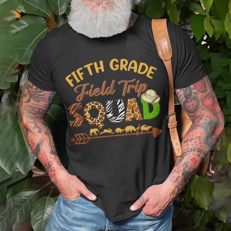 Fifth Grade Students School Zoo Field Trip Squad Matching Unisex T-Shirt Gifts for Old Men