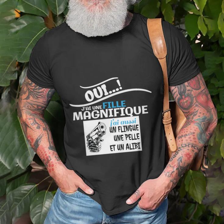 Fille Magnifique Humour Papa T-Shirt Geschenke für alte Männer