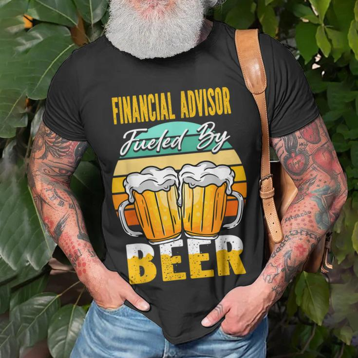Financial Advisor Fueled By Beer - Beer Lover T-shirt Gifts for Old Men