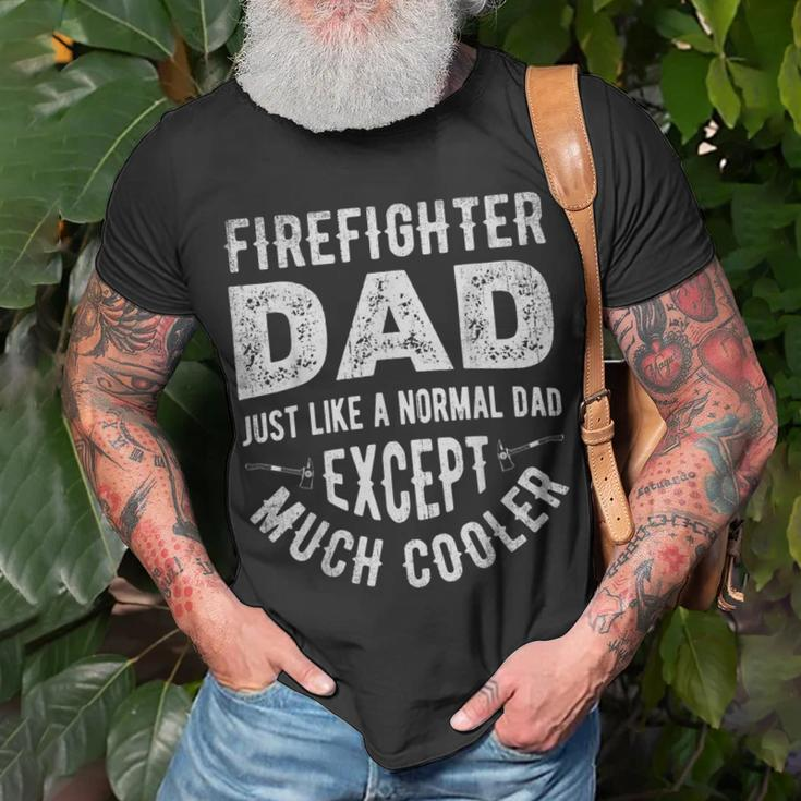 Firefighter Dad Firemen Dads Fathers Day Vintage Men T-Shirt Gifts for Old Men