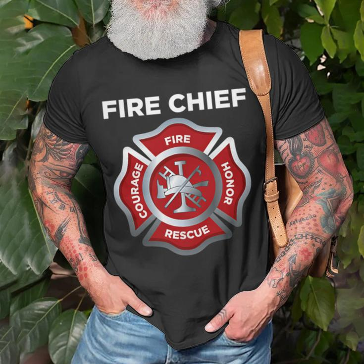 Firefighter Firefighting Fireman Fire Chief T-Shirt Gifts for Old Men