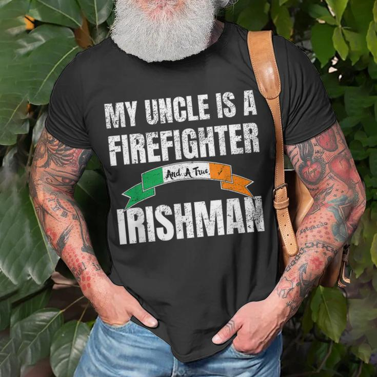 Firefighter St Paddy True Irishman Best Uncle Gift Unisex T-Shirt Gifts for Old Men