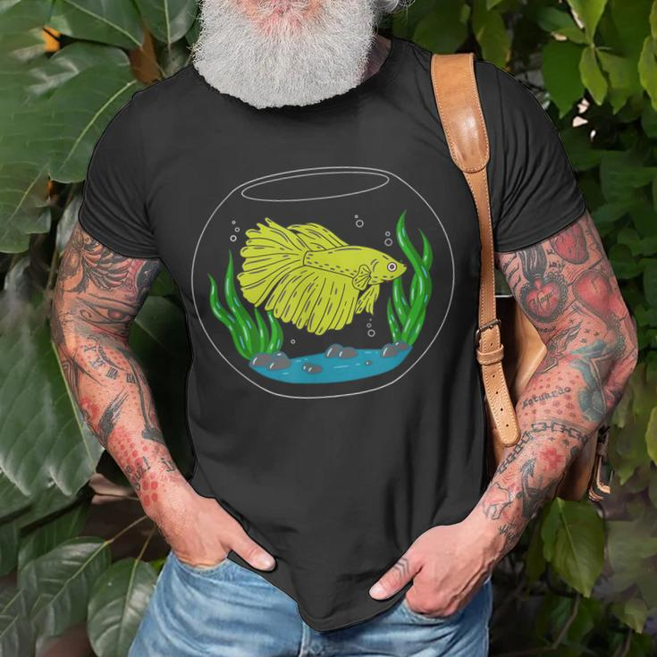 Fisch Aquarium Niedlich T-Shirt Geschenke für alte Männer