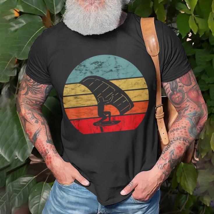 Folie Vintage Retro Foiler Elektrisches Hydrofoil Surfboard T-Shirt Geschenke für alte Männer