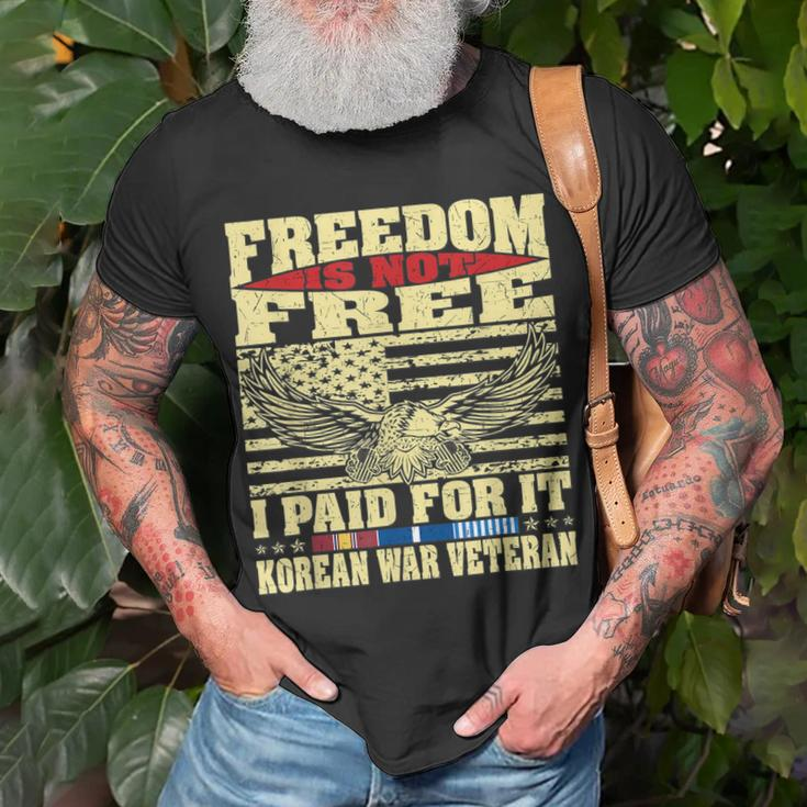 Mens Freedom Is Not Free I Paid For It - Proud Korean War Veteran T-shirt Gifts for Old Men