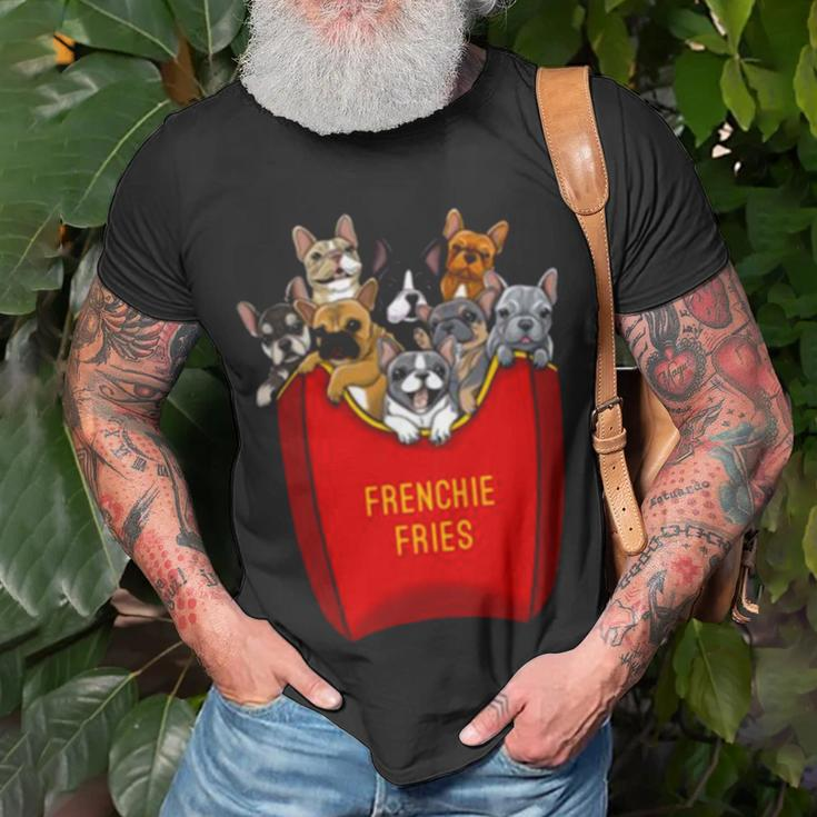 French Bulldog Frenchie Fries Unisex T-Shirt Gifts for Old Men
