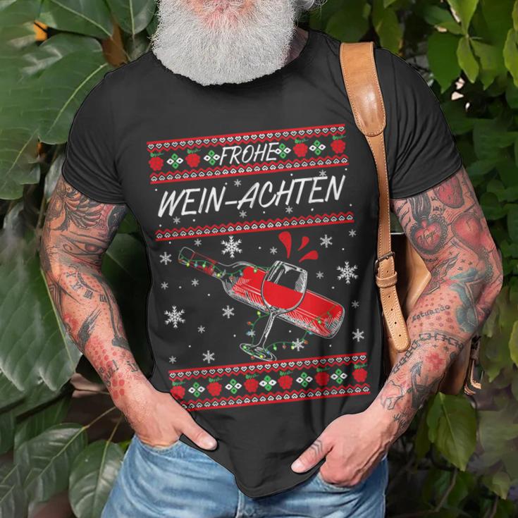 Frohe Wein-Achten Rotwein Liebhaber Weihnachts Glühwein Wein T-Shirt Geschenke für alte Männer