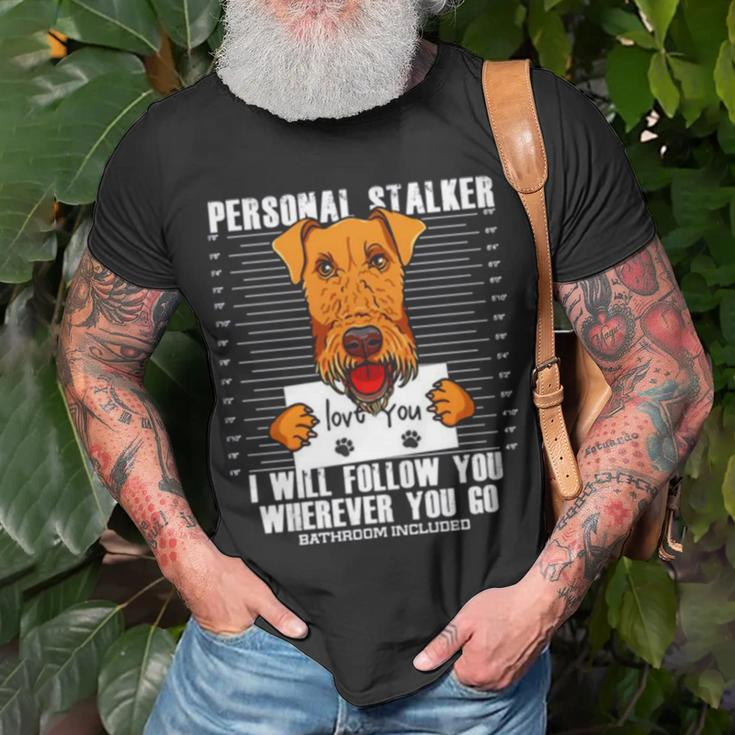 Funny Airedale Terrier Dog Lover Unisex T-Shirt Gifts for Old Men