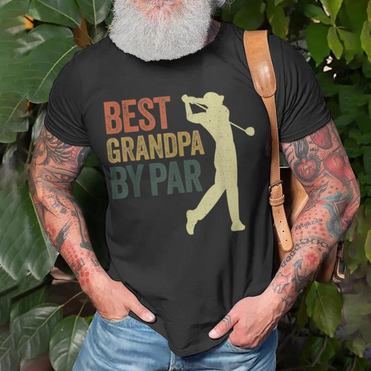 Funny Best Grandpa By Par Apparel Golf Dad Fathers Day Gift For Mens Unisex T-Shirt Gifts for Old Men