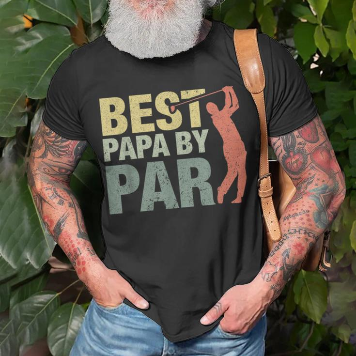Funny Best Papa By Par Fathers Day Golf Shirt Gift Grandpa Unisex T-Shirt Gifts for Old Men