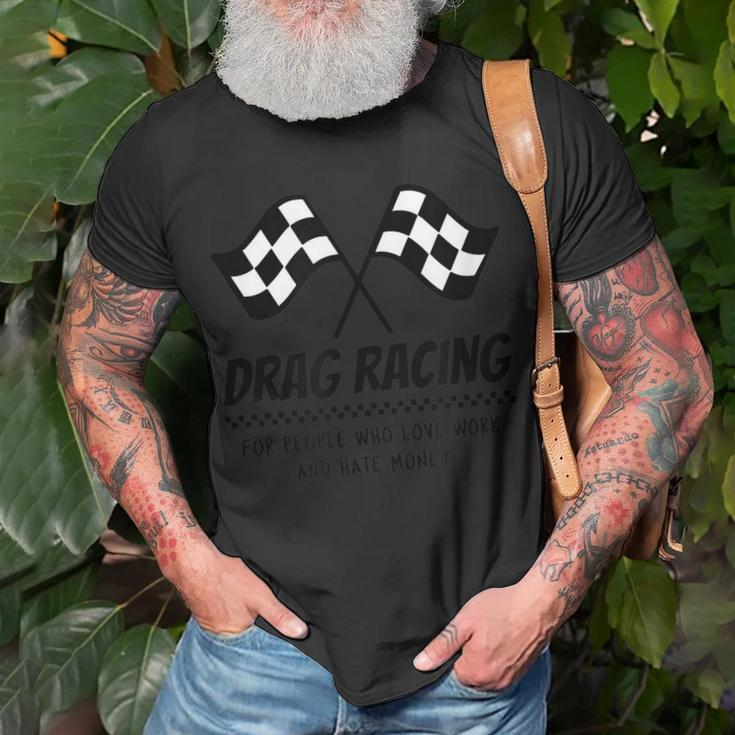 Funny Drag Racing Dirt Track Racer Mechanic Race Gift Unisex T-Shirt Gifts for Old Men