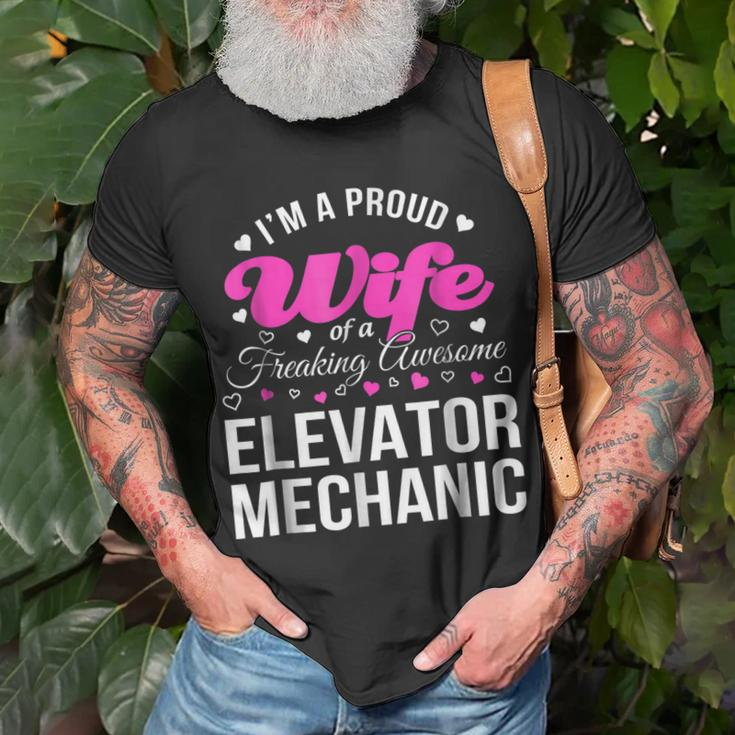 Funny Elevator Mechanics Wife Anniversary Gift Unisex T-Shirt Gifts for Old Men