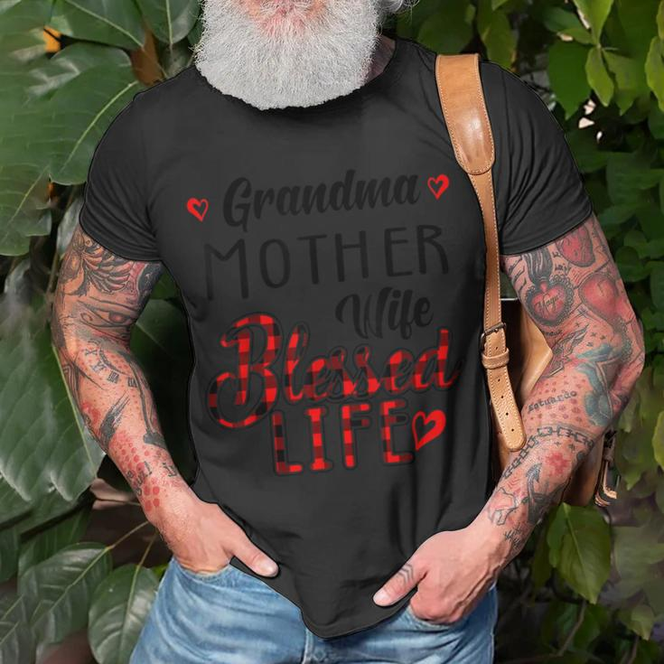 Funny Family Grandma Mother Wife Blessed LifeUnisex T-Shirt Gifts for Old Men