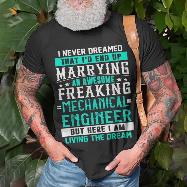 Funny Freaking Awesome Mechanical Engineer Him Her Couples Unisex T-Shirt Gifts for Old Men