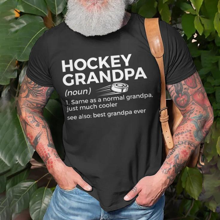 Funny Hockey Grandpa Definition Best Grandpa Ever Unisex T-Shirt Gifts for Old Men